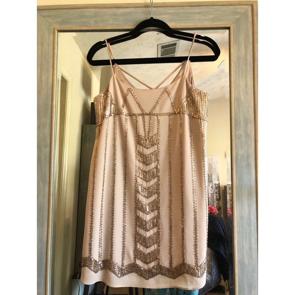 Adelyn Rae champagne mini dress